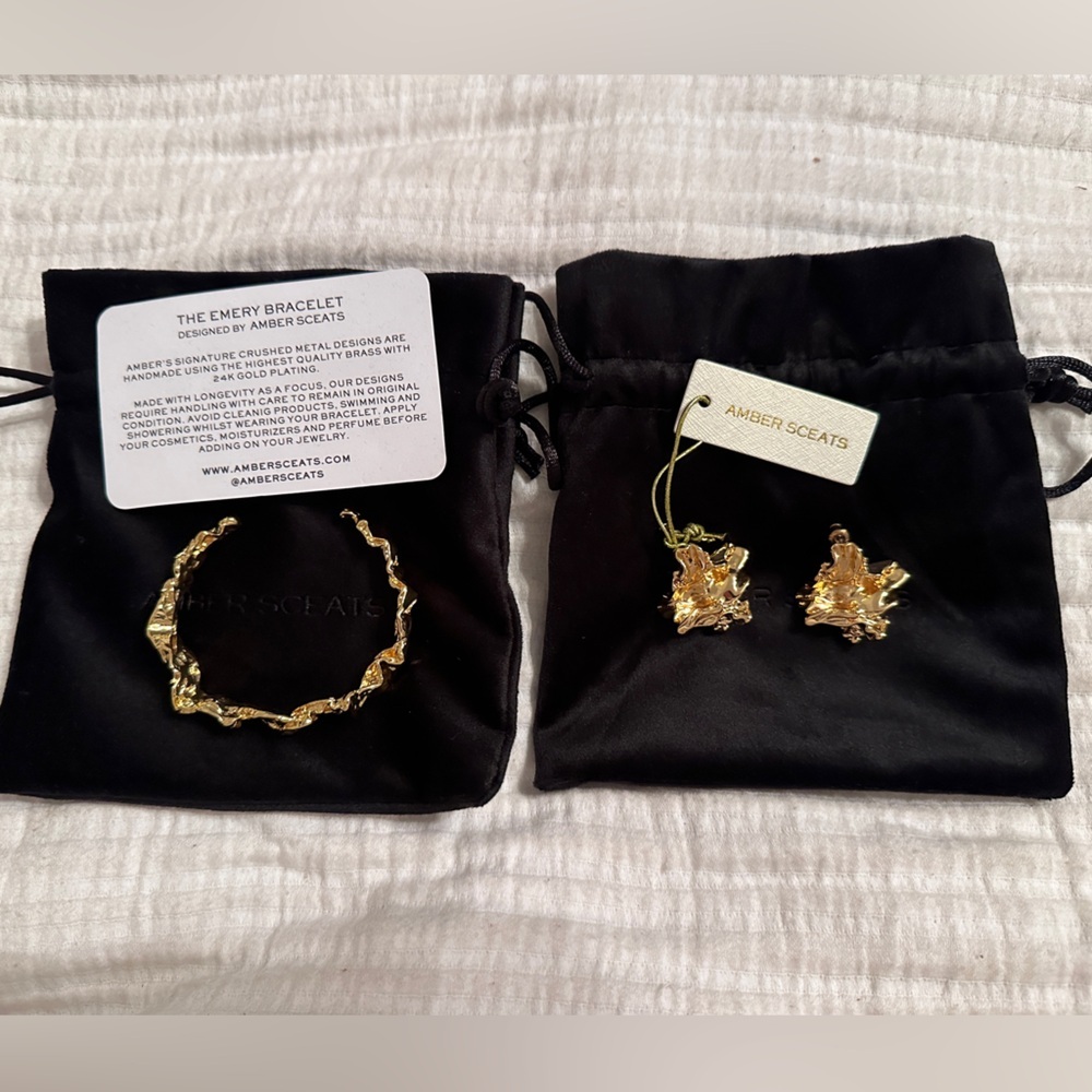 Amber Sceats Emery Cuff & Reese Earrings Set - New